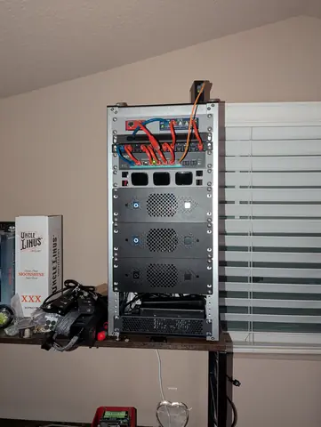 Apr 2026. The Minisforum refresh begins: a new 12U 10-inch rack and three 2U node cases, with the last two boards still on their way.